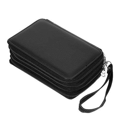 BELLIFFY Mäppchen Aufbewahrung von Malstiften Aufbewahrungstasche für Schreibwaren Stifte + Bleistift Stift aufbewahrung Pencil Pouch Pencil Bag Schreibwarentaschen Stiftebeutel Stoff Black von BELLIFFY