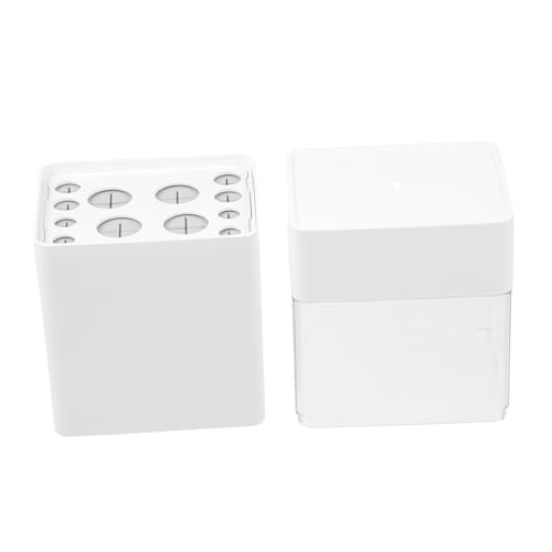 BELLIFFY Make-up-Pinselhalter Organizer-Box für Zuhause Deckel weißer Make-up-Pinsel-Eimer von BELLIFFY