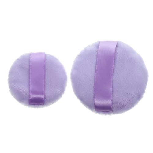 BELLIFFY 2 Stück Kleine Runde Puderquasten Make-up-quasten Für Frauen Doppelseitige Für Losen Puder von BELLIFFY