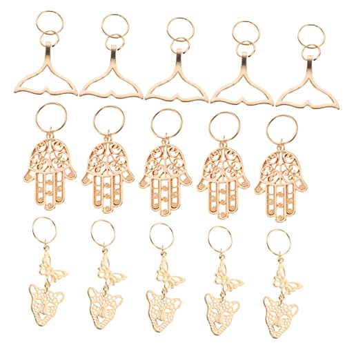 BELLIFFY 15stücke Dreadlock Haarschmuck Ringe Haar Jewels Für Zöpfe Afrikanische Haaraccessoires Mit Verschiedenen Designs Für Festivals Und von BELLIFFY
