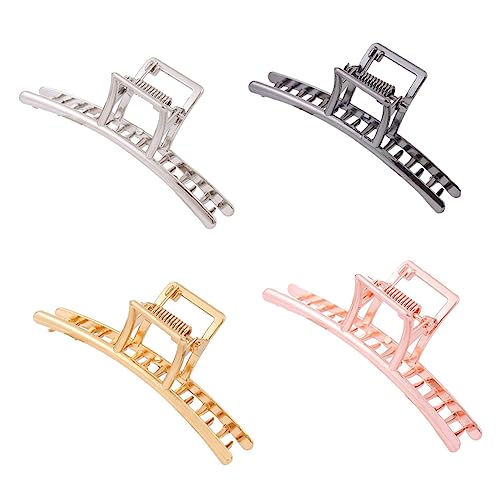 BELLIFFY 4 Stück Haarklammern Aus Legierung Einfache Pferdeschwanzklammern Haarschmuck Für Frauen Mädchen Und Damen von BELLIFFY