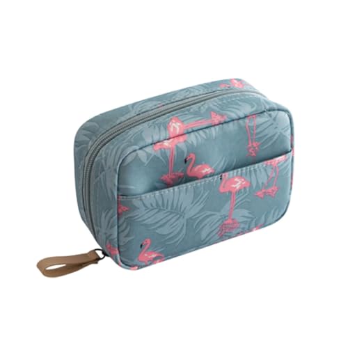 BELLIFFY Mini Kosmetiktasche Für Reisen Tragbare Make-up Aufbewahrungstasche Mit Flamingo-Muster Und Leicht Für Damen Zur Aufbewahrung Von Kosmetik Und Pflegeprodukten von BELLIFFY