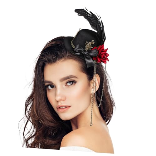 BELLIFFY Mini-hut Haarklip Mit Blumen Für Frauen Charmanter Teeparty-haarclip Für Hochzeiten Partys Und Besondere Anlässe Robuste Und Stilvolle Haarspangen Für Damen Und Mädchen von BELLIFFY