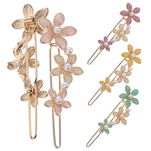 BELLIFFY 4stücke Teiliges Elegante Haarklammern Mit Perlen Und Blumen Metall Haarspangen Für Stilvolle Frisuren Und Hochzeiten Haarschmuck Für Damen von BELLIFFY