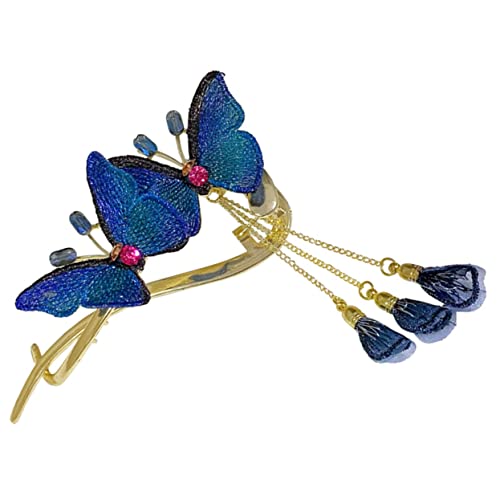BELLIFFY Strass-haarschmuck Schmetterlingsspangen Dekorative Haarnadel Hochzeitshaarspange Retro-accessoires Für Damen Quastenspange Strass-haarspangen Haarspangen Für Damen von BELLIFFY