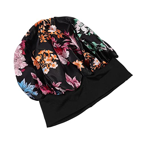 BELLIFFY Nachtmütze Hüte Für Frauen Haarfolierungsbrett Chemokappen Haubenkappe Aus Satin Flauschige Mütze Nachtkopfmütze Chemo-kopfbedeckungen Peeling-hut Kopftuch Aus Satin Stoff Colorful von BELLIFFY