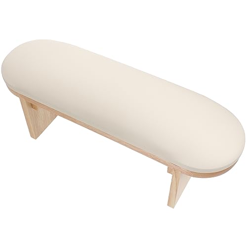 BELLIFFY Nail Art Handkissen Ergonomisches Maniküre Kissen Mit Russischem Holzuntergrund Hochwertige Handauflage Für Nageldesign Pflege Und Komfort Maniküre Milchgelb von BELLIFFY