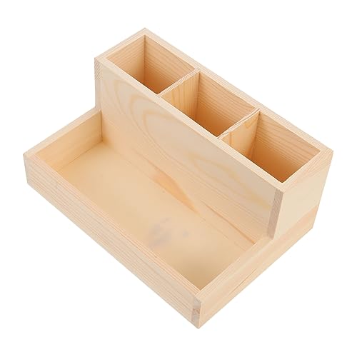 BELLIFFY Aufbewahrungsbox Nail Art Stift Pinselhalter Holz Maniküre Werkzeuge Organizer Tidy Desktop Box von BELLIFFY