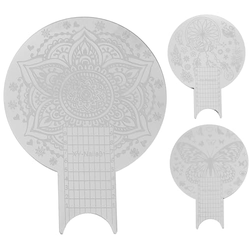 BELLIFFY Nagelstempel-set Nailart-schablonen Maniküre-platten Stempel Für Nageldesign Mehrfachverwendbare Nagelstempeln Einfach Anzuwendende Nagelvorlagen von BELLIFFY