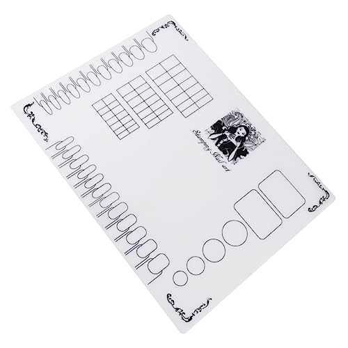 BELLIFFY Nail Art Praxis Handwerkzeug Silikonmatte Stamping Platte Nagel Färbung Pad Aufkleber Guide E Muster von BELLIFFY
