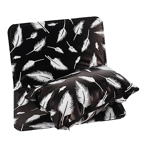 BELLIFFY 1satz Maniküre Handauflage Rutschfestes Pu-kissen Für Nail Art Ergonomisches Handpolster Für Nagelstudios Und Heimgebrauch Weißes Federdesign von BELLIFFY