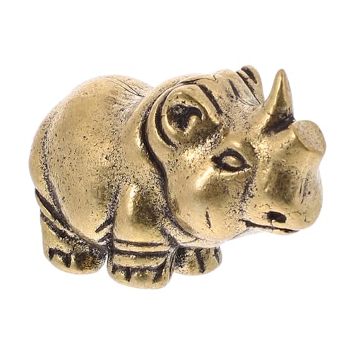 BELLIFFY Vintage Messing Schlüsselanhänger Mit Rhino Kreative Dekoration Retro Schlüsselzubehör Für Zuhause Selbstgemacht Für Angehörige Und Familie von BELLIFFY