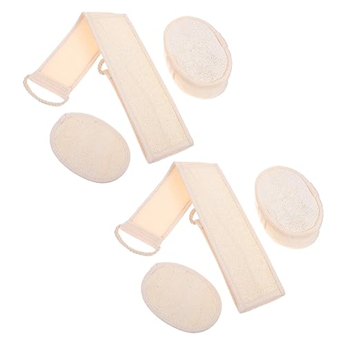 BELLIFFY 2sätze Peeling-handtücher Aus Natur-luffa Für Körperreinigung Beige Teilig Handtücher Pro Effizienter Rückenschrubber Für Dusche Sanfte Hautreinigung von BELLIFFY