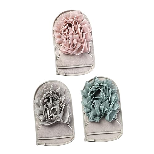 BELLIFFY Peelinghandschuh-duschhandschuhe - 3-teiliges Badetuch-set - Schrubbhandschuhe - Hautpeeling- Und Reinigungshandschuhe - Bade- Und Duschzubehör von BELLIFFY