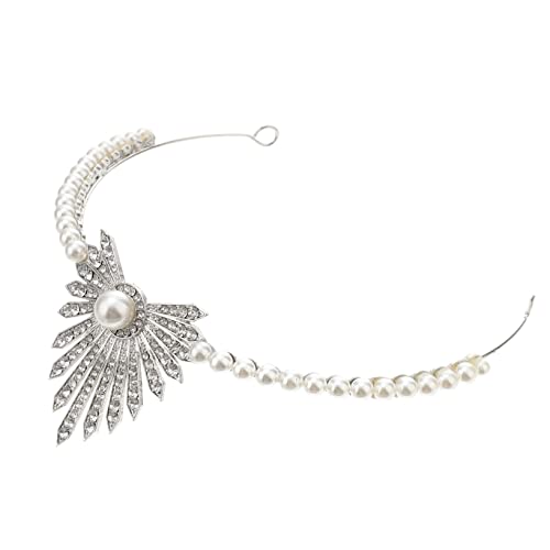 BELLIFFY Strass Hochzeit Krone Aus Legierung Mit Künstlichen Perlen Handgefertigtes Kronendekor Für Braut Accessoires von BELLIFFY