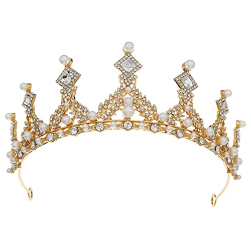BELLIFFY Hochzeitsdiademe Für Frauen Diademe Für Frauen Hochzeitskopfschmuck Für Braut Brautdiadem Brautdiadem Brautkronen Strassdiadem Perlendiadem von BELLIFFY
