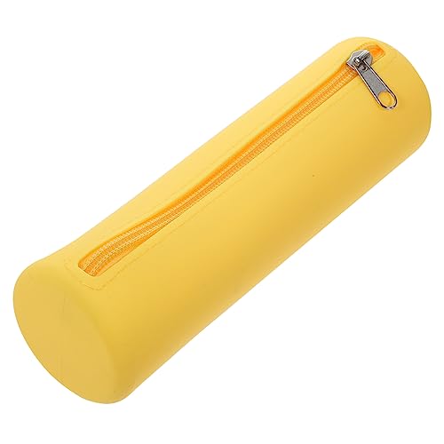 BELLIFFY 1stücke Runder Silikon-Make-up- Organizer Tragbare Reisetasche Für Make-up-Werkzeuge Wasserdichtes Design Leuchtendem Gelb Für Damen Und Reisen von BELLIFFY