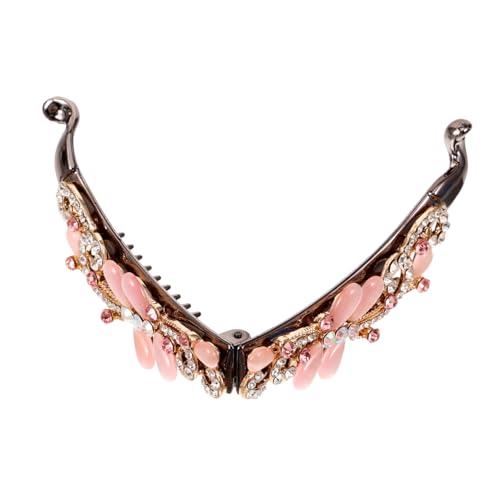 BELLIFFY Rhinestone Bananenspange für Langes Haar Damen Haarklammer mit Strass Steinen aus Zinklegierung Eleganter Haarschmuck für Dickes Haar und Besondere Anlässe Praktische Frisurhilfe von BELLIFFY