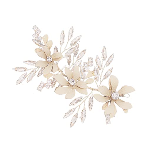BELLIFFY Rhinestone Flowers Haarspange Handgefertigte Goldene Haarschmuck-haaraccessoires Für Frauen Für Hochzeiten Partys Und Besondere Anlässe von BELLIFFY