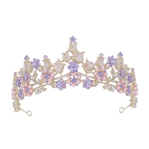 BELLIFFY Kronen-tiara Für Hochzeit Brautkopfschmuck Mit Strasssteinen Edles Stirnband Für Partys Geburtstage Festzüge Haarschmuck Aus Zinklegierung von BELLIFFY