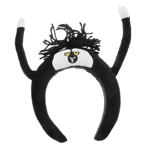 BELLIFFY Stirnband Mit Plüsch-schimpansenohren Schwarz Affen-design Haarband Für Damen Gesicht Waschen Make-up Halloween Weihnachten von BELLIFFY