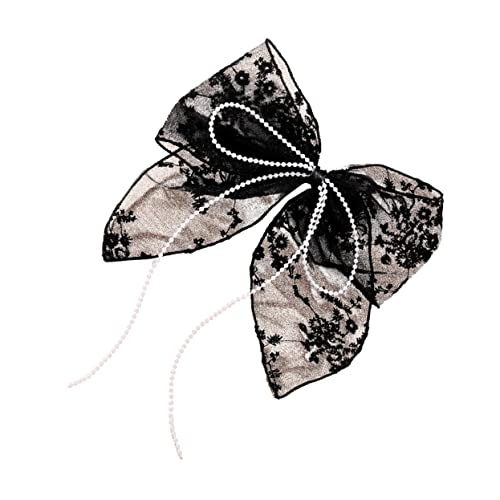 BELLIFFY Haarnadel Mit Spitze Und Schleife Haarspange Mit Schleife Und Quasten Für Damen Und Mädchen Zum Zurückhalten Haares Für Alltag Arbeit Oder Ausgehen von BELLIFFY