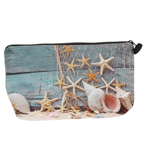 BELLIFFY Shell Print Organizer Make-up Tasche Kompakte Hautpflege Tasche Für Reise Zipper Design Mädchen Kosmetik Tasche Hz2308 von BELLIFFY