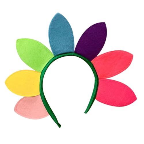 BELLIFFY Sonnenblumen Stirnband Blumenkopfbedeckung Für Damen Ferienfrisier Zubehör Sonnenblumenhaarband Festivalkunst Kopfbedeckung von BELLIFFY