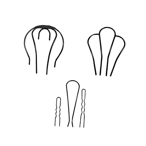 BELLIFFY 5-teilige Modische Dekorative Haarnadel Stylingkamm Für Frauen Haarknotenklammern Elegante U-förmige Haarnadel Haarschmuck von BELLIFFY