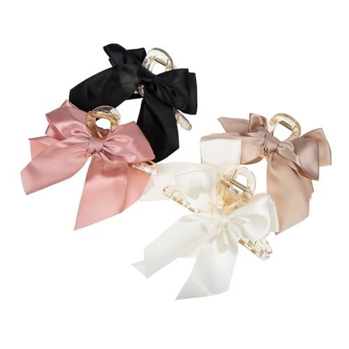 BELLIFFY 4stücke Haarclip Mit Schleife Rutschfeste Haarspange Für Mädchen Kreative Bowknot Haarklammer Schöne Haar Binden Clip Geeignet Für Verschiedene Frisuren von BELLIFFY