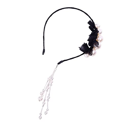 BELLIFFY Künstliche Perle Kopfschmuck Stirnband Haar Zubehör Gefälschte Ohrring Kopfschmuck Ausgezeichnete Verarbeitung Langlebig Praktisch Anlässe Geburtstagsfeiern Abschlussfeiern von BELLIFFY