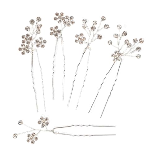 BELLIFFY 5stücke Haarnadeln Mit Strasssteinen Blumenform Für Braut Hochzeit Prom Kopfschmuck Schmuck Metall Accessoires BELLIFFY 5stücke Haarnadeln Mit Strasssteinen Blumenform Für Braut Hochzeit Prom Kopfschmuck Schmuck Metall Accessoires von BELLIFFY