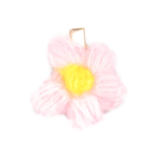 BELLIFFY Blumenbrosche Aus Buntem Wollgarn Kleine Haarspange Für Frauen Vielseitige Kleidungsgarnitur Für Taschen Und Accessoires Weich Leicht Und Langlebig von BELLIFFY