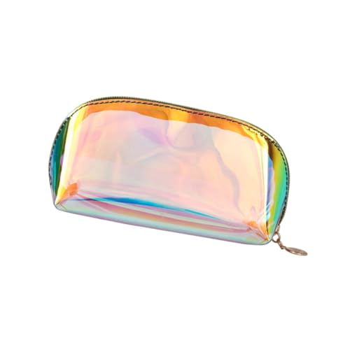 BELLIFFY Transparent PVC Kosmetiktasche Holografisch Schimmernde Makeup Bag Kleine Handtasche für Frauen Alltag Party Shopping von BELLIFFY