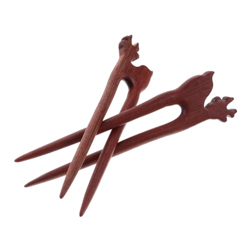 BELLIFFY 2 Stücke Vintage Sandelholz Haar Sticks Französisch Haar Für Frauen Haar Zubehör Flechten Werkzeug Haar Gabeln Für Haar von BELLIFFY