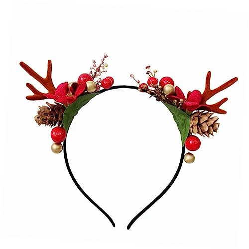 BELLIFFY Waldblumen-kopfschmuck Mit Weihnachtsblumenmotiv Dekoratives Tannenzapfen-stirnband Bezaubernde Haarreifen Für Party-dekorationen von BELLIFFY