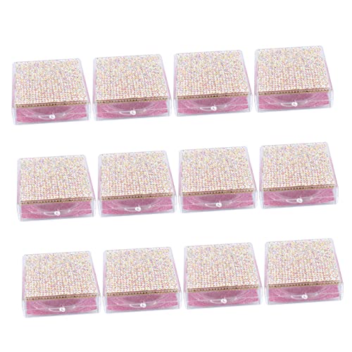 BELLIFFY Wimpern-organizer Mit Strasssteinen Und Wimpernablage Aufbewahrungsbox Für 12 Falsche Wimpern Sichtfensterbox Für Kosmetika Für Unterwegs Und Den Täglichen Gebrauch von BELLIFFY