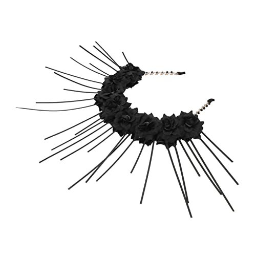 BELLIFFY Zarte Kopfschmuck Gothic Style Haarschmuck Performance Haar Zubehör Für Frauen Leicht Tragbar Für Maskenbälle Cosplay Haardekor Dekorativ von BELLIFFY