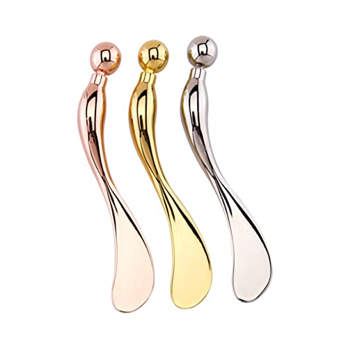 BELLIFFY Zinklegierung Augencreme Löffel für Augenmassage gegen Augenringe und Tränensäcke Entspannendes Beauty Tool aus Metall Fördert Durchblutung und Hautstoffwechsel Wiederverwendbar von BELLIFFY