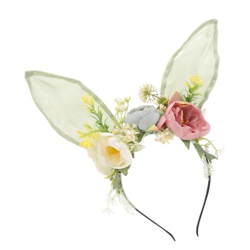 BELLIFFY ostern haarschmuck festival haarschmuck fascinator haarschmuck headband Glamouröser Haarschmuck Hasen-Cosplay Ohren-Stirnband Ohren Kopfbedeckung Stirnband Weihnachten Stoff von BELLIFFY