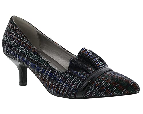 Bellini Banshee Damen-Pumps mit Kätzchen-Absatz, Schwarzes Multi-Textil, 42 EU Weit von BELLINI