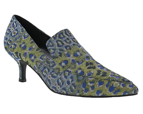 Bellini Brim Damen-Pumps mit spitzem Zehenbereich und Kitten-Heel, Blue Leopard Multi, 43 EU Weit von BELLINI