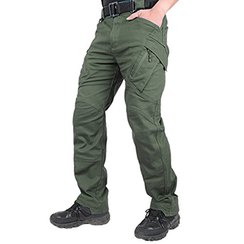 BELLOO Herren Arbeitshose Baumwolle Trousers Mit Reißverschlusstaschen,Graugrün,L von BELLOO