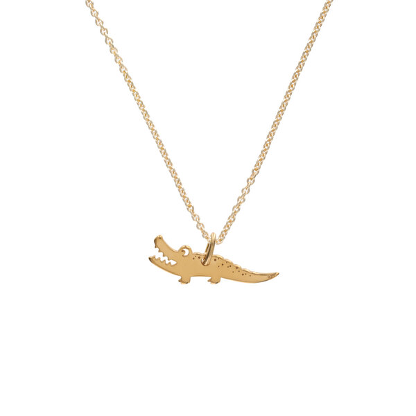 BELLYBIRD Jewellery Kinderkette - kleines Krokodil, Anhänger/ Silber/ Silber vergoldet von BELLYBIRD Jewellery