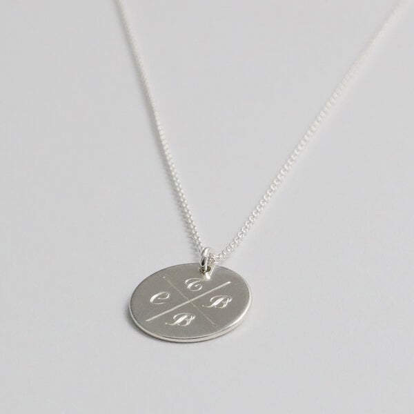 BELLYBIRD Jewellery Personalisierte Gravurkette - Familienkette, 15,5 mm/ Silber/ Silber vergoldet von BELLYBIRD Jewellery