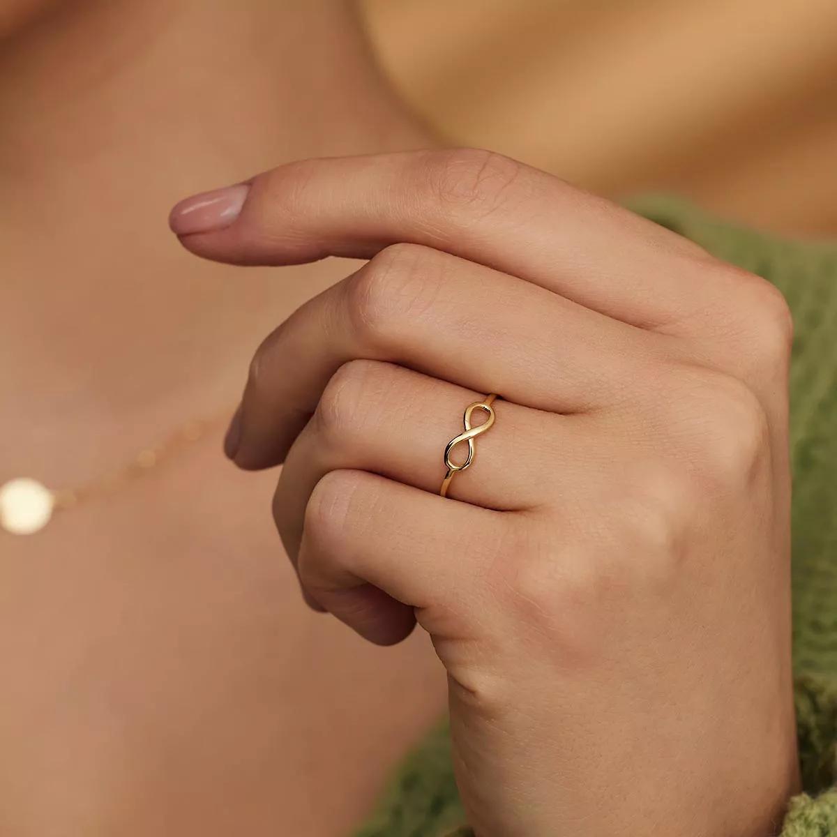 BELORO Ring - Della Spiga Felicia 9 karat ring  with infinity si - Gr. 50 - in Gold - für Damen von BELORO