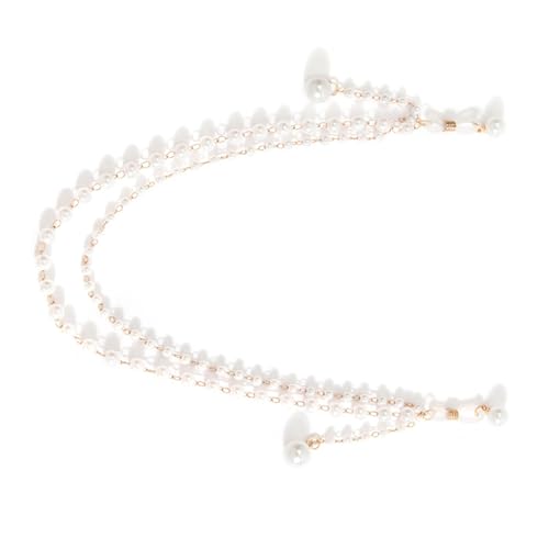 BELOWSYALER Doppellagige Perlen-Quasten-Nippelkette mit Schlingenringen, elegant, nicht durchdringend, Körperschmuck, Brustschmuck für Damen von BELOWSYALER