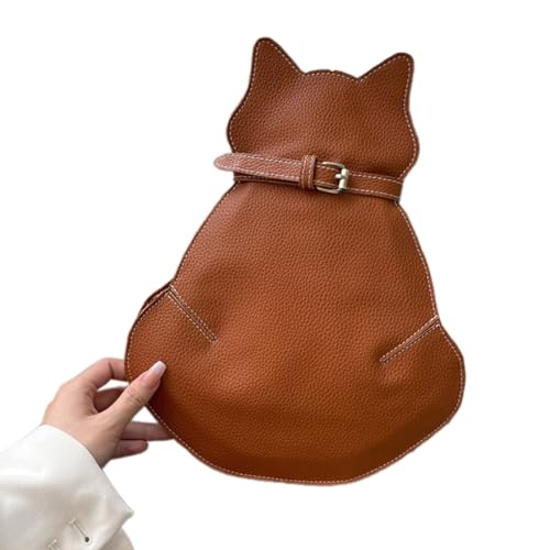 BELOWSYALER Kleine Tasche,süße Geldbörse im Cartoon-Katzen-Stil,lustige und originelle Handtasche für Frauen und Mädchen,Katzenliebhaber,Umhängetasche mit verstellbarem Riemen von BELOWSYALER