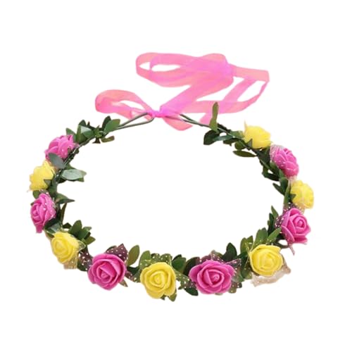 Braut-Stirnbänder mit Blumenmuster, Blumengirlanden, Haarkranz, Brautblume für Hochzeit, Blumenstirnbänder für Damen von BELOWSYALER