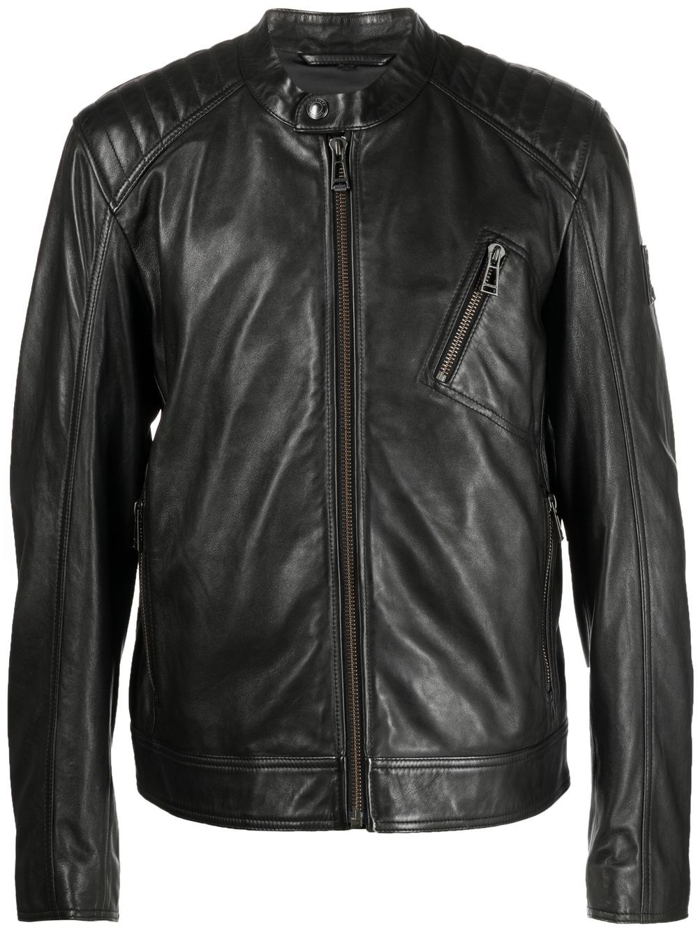 Belstaff Bomberjacke aus Leder - Schwarz von Belstaff